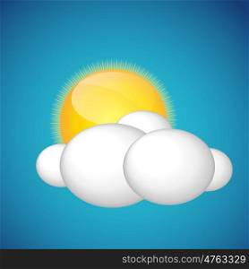 Weather Icons with Sun and Cloud EPS10