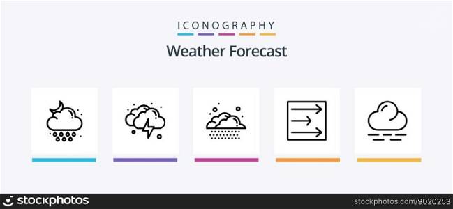 Weather Line 5 Icon Pack Including . weather. backside. rain. weather. Creative Icons Design