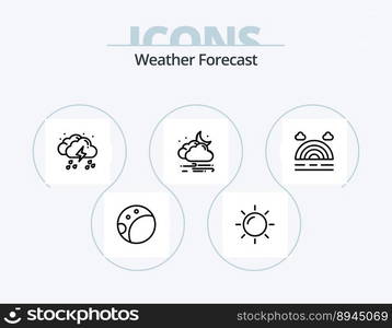 Weather Line Icon Pack 5 Icon Design. . moon. snow. backside. day