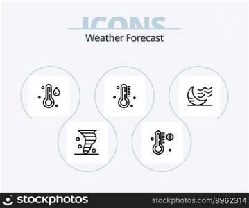 Weather Line Icon Pack 5 Icon Design. weather. cloud. weather. wind. line