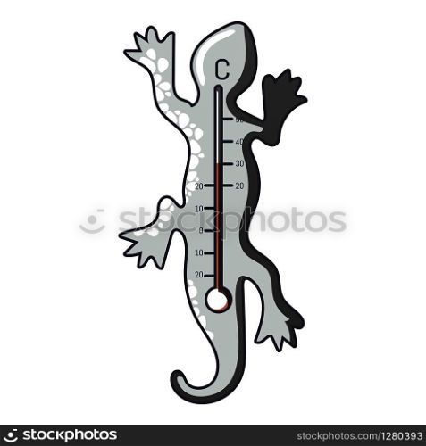Weather thermometer icon. Cartoon illustration of weather thermometer vector icon for web. Weather thermometer icon, cartoon style
