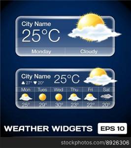 Weather widgets vector image