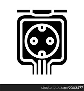 weatherproof socket glyph icon vector. weatherproof socket sign. isolated contour symbol black illustration. weatherproof socket glyph icon vector illustration