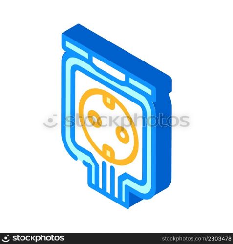 weatherproof socket isometric icon vector. weatherproof socket sign. isolated symbol illustration. weatherproof socket isometric icon vector illustration