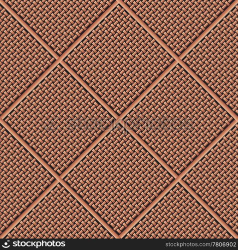 Weaved traditional wooden pattern, vector image.