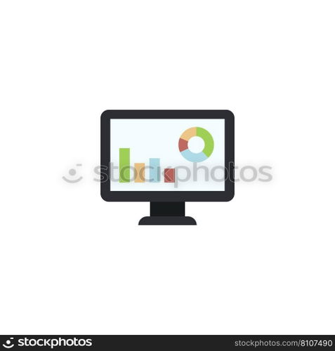 Web analytics creative icon flat multicolored Vector Image