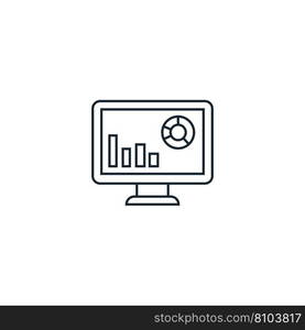 Web analytics creative icon line multicolored Vector Image