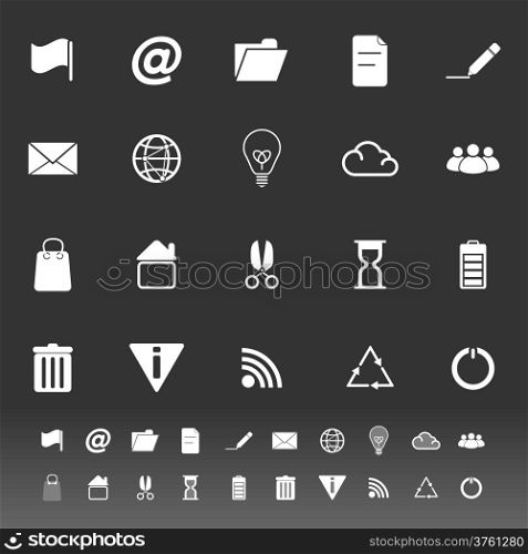 Web and internet icons on gray background, stock vector