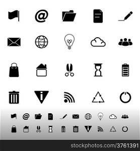 Web and internet icons on white background, stock vector