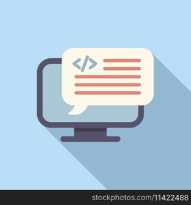 Web api code icon flat vector. Internet server. Digital web integration. Web api code icon flat vector. Internet server