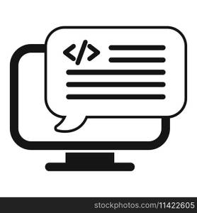 Web api code icon simple vector. Internet server. Digital web integration. Web api code icon simple vector. Internet server