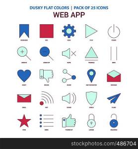 Web App icon Dusky Flat color - Vintage 25 Icon Pack