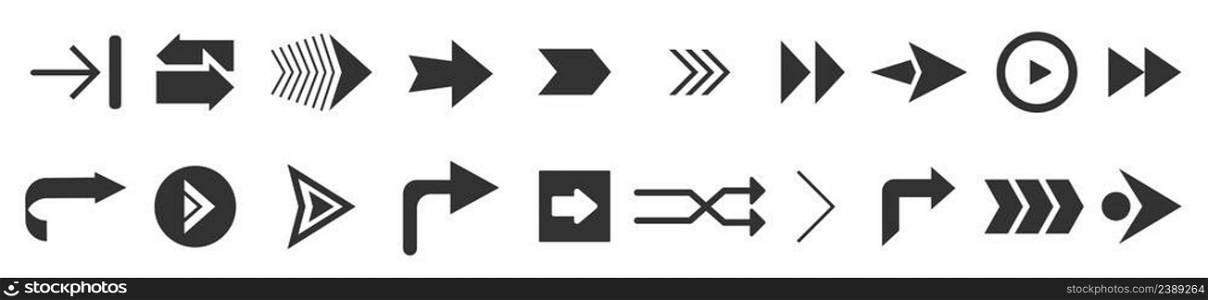 Web Arrows set icons. Arrow icon. Arrow vector collection. Modern arrows. Vector illustration. Web Arrows set icons. Arrow icon. Arrow vector collection. Modern arrows.
