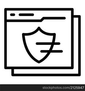 Web authentication icon outline vector. Two factor verification. Multi code. Web authentication icon outline vector. Two factor verification