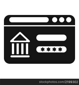 Web banking icon simple vector. Payment service. Service money. Web banking icon simple vector. Payment service