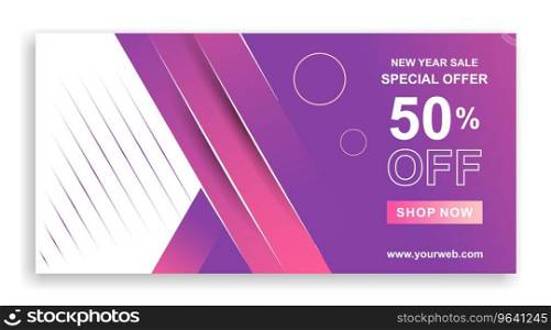 Web banner template design Royalty Free Vector Image