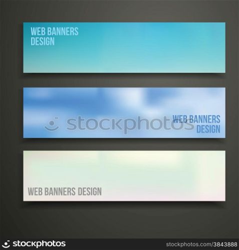 Web banners design template for site vector illustration.
