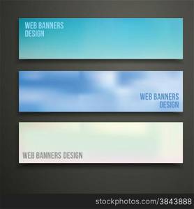 Web banners design template for site vector illustration.