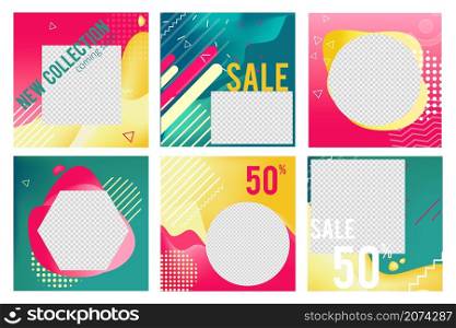 Web banners. Mobile app social media sale template. Marketing or advertising vector background. Promotional layout, promo mobile content with message illustration. Web banners. Mobile app social media sale template. Marketing or advertising vector background