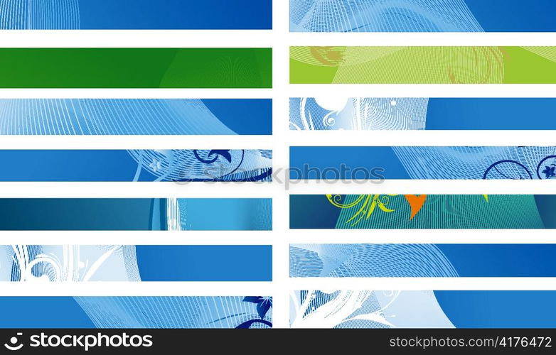 web banners vector set