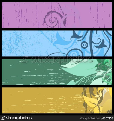 web banners vector set