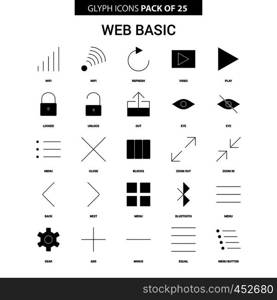 Web Basic Glyph Vector Icon set