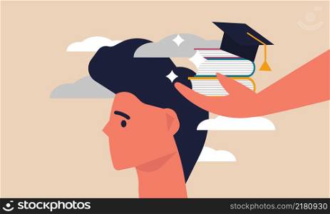 Web brain learn book online and cloud course for people. Remote student training for home vector illustration drawing concept. Cartoon creative solution university lesson and education skill idea