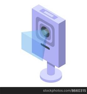 Web cam security icon isometric vector. Digital recognition. Scan identification. Web cam security icon isometric vector. Digital recognition