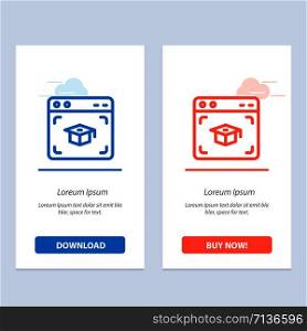 Web, Cap, Education, Graduation Blue and Red Download and Buy Now web Widget Card Template