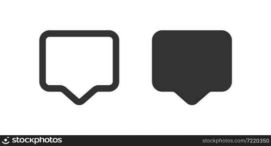 Web chat icon. Bubble message symbol. Online dialog, talk in vector flat style.
