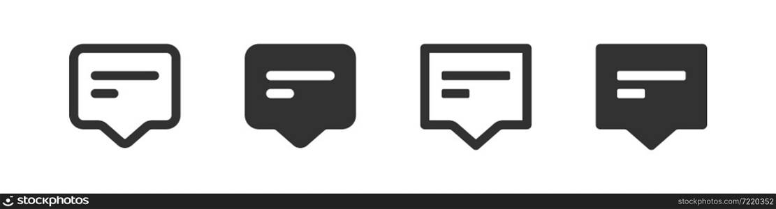 Web chat icon. Bubble message symbol. Online dialog, talk in vector flat style.