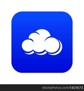 Web cloud icon blue vector isolated on white background. Web cloud icon blue vector