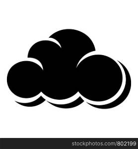 Web cloud icon. Simple illustration of web cloud vector icon for web. Web cloud icon, simple black style