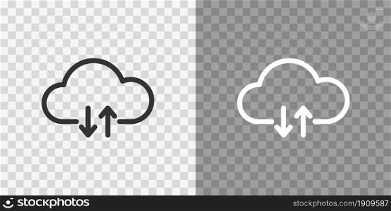 Web cloud storage set icon. Vector datum button for app design