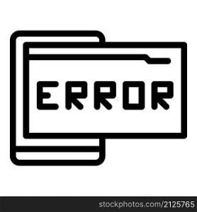 Web code error icon outline vector. Cms development. Html design. Web code error icon outline vector. Cms development