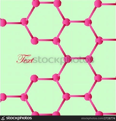 web colored atoms on background