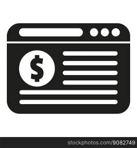 Web compensation icon simple vector. Money benefit. Fund payment. Web compensation icon simple vector. Money benefit