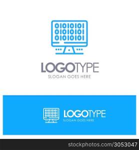 Web, Computer, Computing, Server Blue Logo Line Style