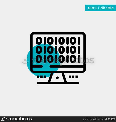 Web, Computer, Computing, Server turquoise highlight circle point Vector icon