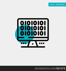 Web, Computer, Computing, Server turquoise highlight circle point Vector icon