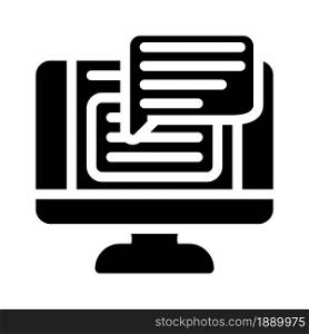 web conversation chat glyph icon vector. web conversation chat sign. isolated contour symbol black illustration. web conversation chat glyph icon vector illustration