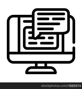 web conversation chat line icon vector. web conversation chat sign. isolated contour symbol black illustration. web conversation chat line icon vector illustration