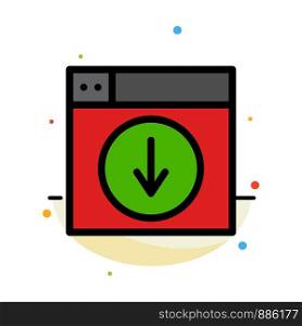 Web, Design, download, down, application Abstract Flat Color Icon Template