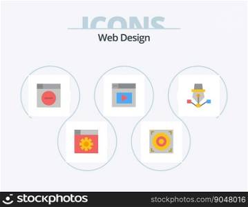 Web Design Flat Icon Pack 5 Icon Design. draw. art. less. drawing. video