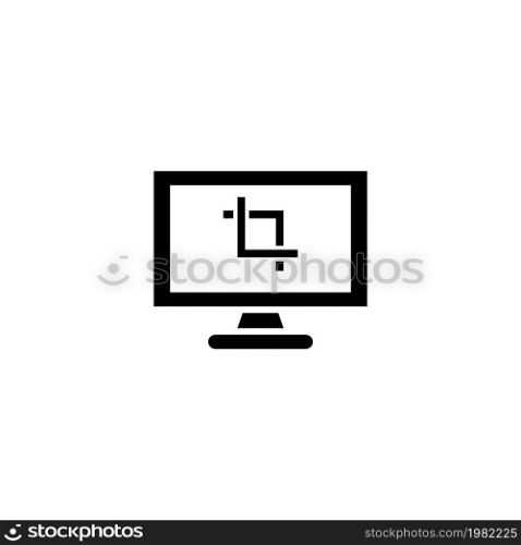 Web Design. Flat Vector Icon. Simple black symbol on white background. Web Design Flat Vector Icon