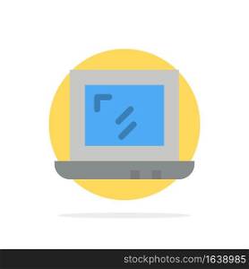 Web, Design, Laptop Abstract Circle Background Flat color Icon