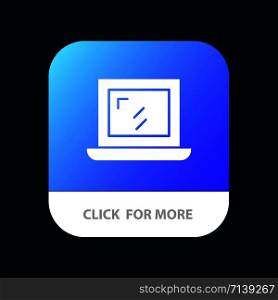 Web, Design, Laptop Mobile App Button. Android and IOS Glyph Version