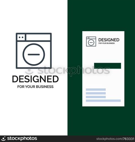 Web, Design, Less, minimize Grey Logo Design and Business Card Template