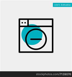 Web, Design, Less, minimize turquoise highlight circle point Vector icon
