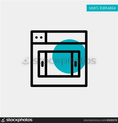 Web, Design, Mobile turquoise highlight circle point Vector icon